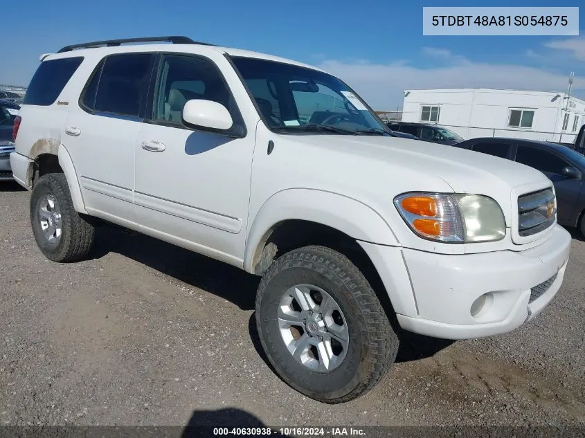 2001 Toyota Sequoia Limited V8 VIN: 5TDBT48A81S054875 Lot: 40630938