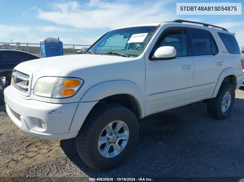 2001 Toyota Sequoia Limited V8 VIN: 5TDBT48A81S054875 Lot: 40630938