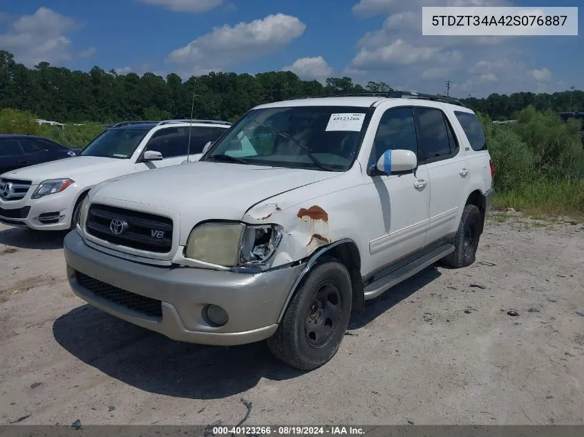 5TDZT34A42S076887 2002 Toyota Sequoia Sr5 V8