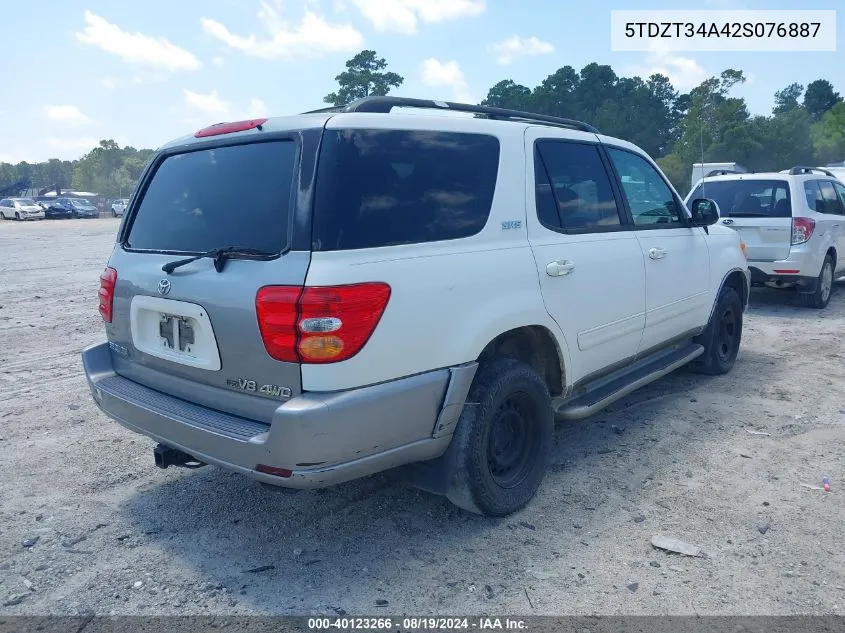 5TDZT34A42S076887 2002 Toyota Sequoia Sr5 V8