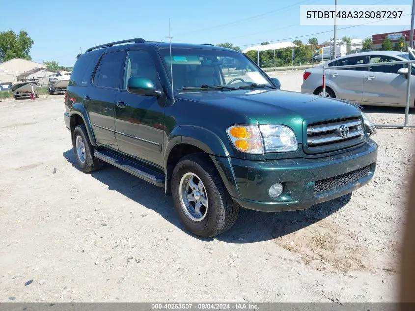 5TDBT48A32S087297 2002 Toyota Sequoia Limited V8