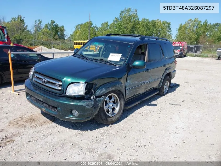 5TDBT48A32S087297 2002 Toyota Sequoia Limited V8