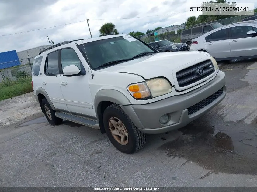 2002 Toyota Sequoia Sr5 VIN: 5TDZT34A12S090441 Lot: 40320698