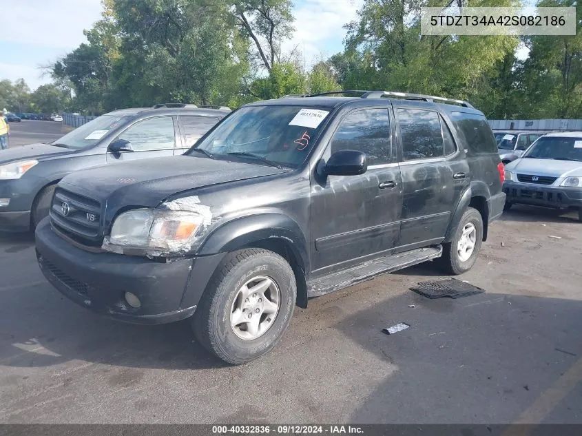 2002 Toyota Sequoia Sr5 VIN: 5TDZT34A42S082186 Lot: 40332836