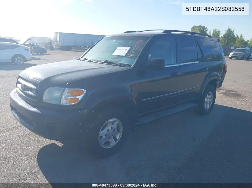 5TDBT48A22S082558 2002 Toyota Sequoia Limited V8