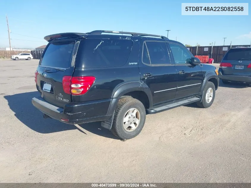 5TDBT48A22S082558 2002 Toyota Sequoia Limited V8