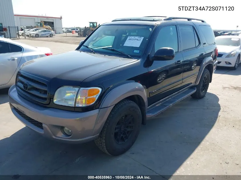 5TDZT34A72S071120 2002 Toyota Sequoia Sr5