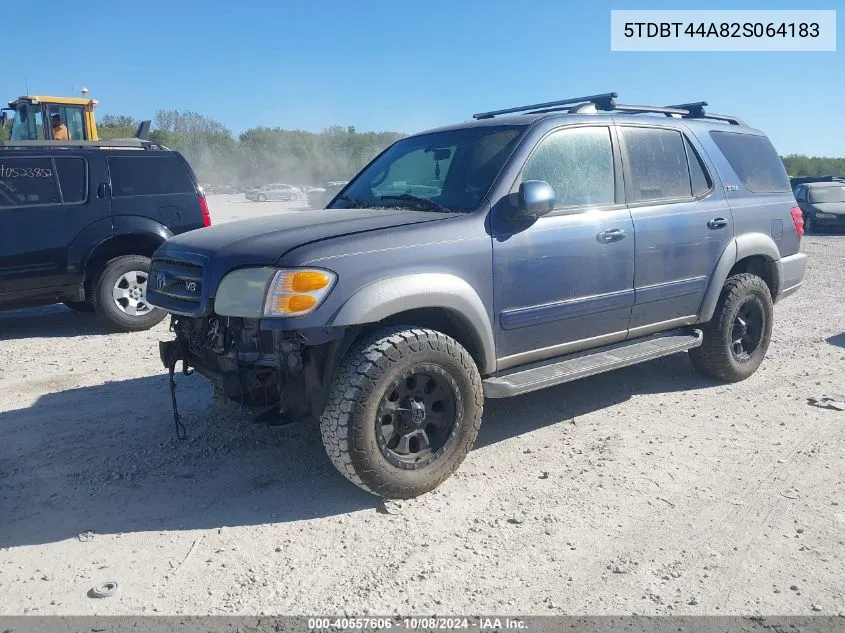 2002 Toyota Sequoia Sr5 V8 VIN: 5TDBT44A82S064183 Lot: 40557606