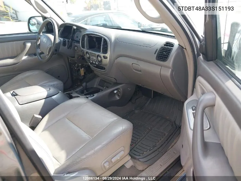 5TDBT48A33S151193 2003 Toyota Sequoia Limited