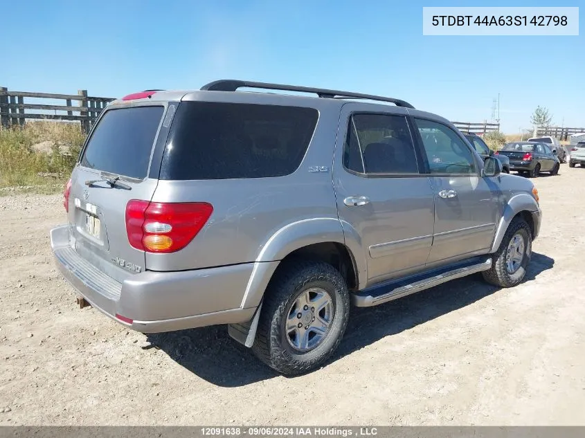 5TDBT44A63S142798 2003 Toyota Sequoia Sr5