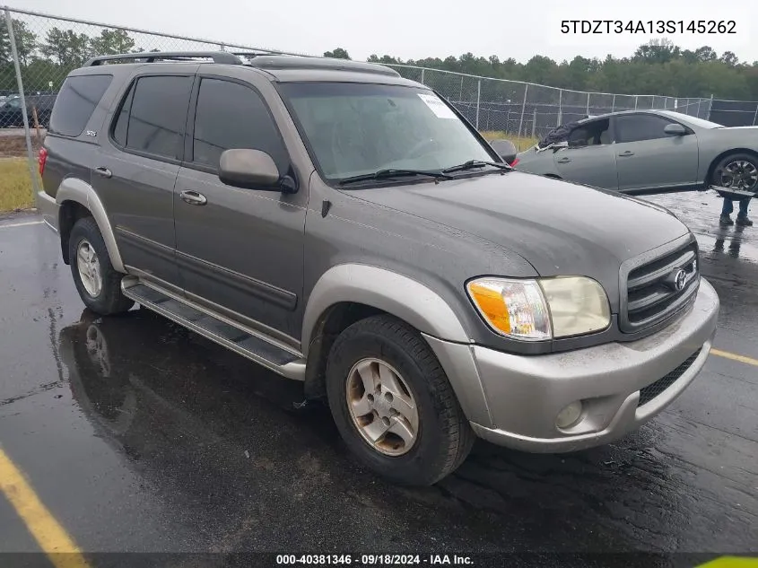 5TDZT34A13S145262 2003 Toyota Sequoia Sr5 V8