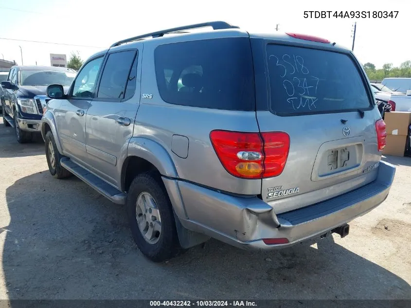 5TDBT44A93S180347 2003 Toyota Sequoia Sr5 V8