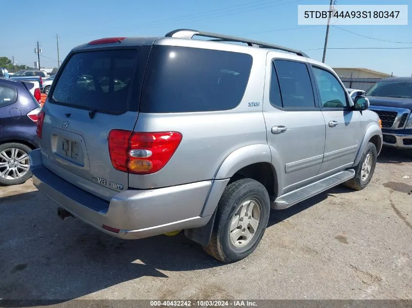 5TDBT44A93S180347 2003 Toyota Sequoia Sr5 V8