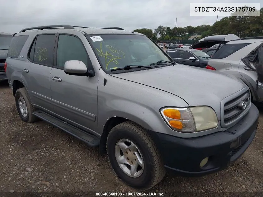 2003 Toyota Sequoia Sr5 V8 VIN: 5TDZT34A23S175709 Lot: 40540198