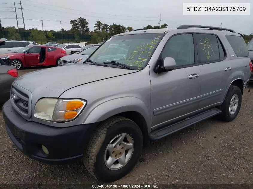 2003 Toyota Sequoia Sr5 V8 VIN: 5TDZT34A23S175709 Lot: 40540198