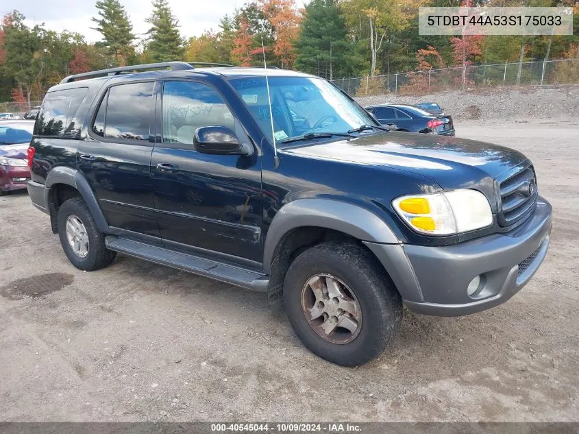 2003 Toyota Sequoia Sr5 V8 VIN: 5TDBT44A53S175033 Lot: 40545044