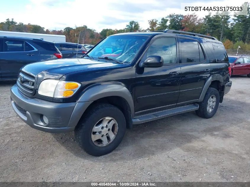 2003 Toyota Sequoia Sr5 V8 VIN: 5TDBT44A53S175033 Lot: 40545044