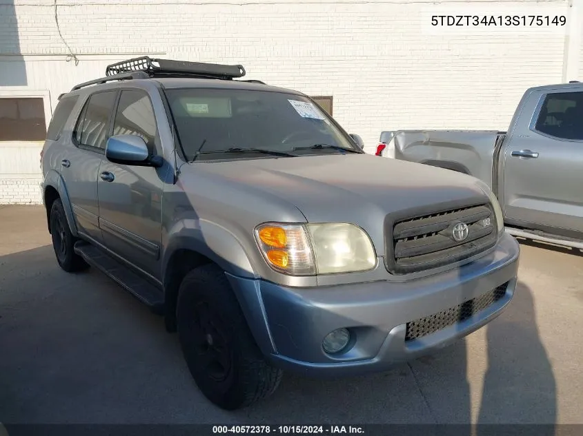 5TDZT34A13S175149 2003 Toyota Sequoia Sr5 V8