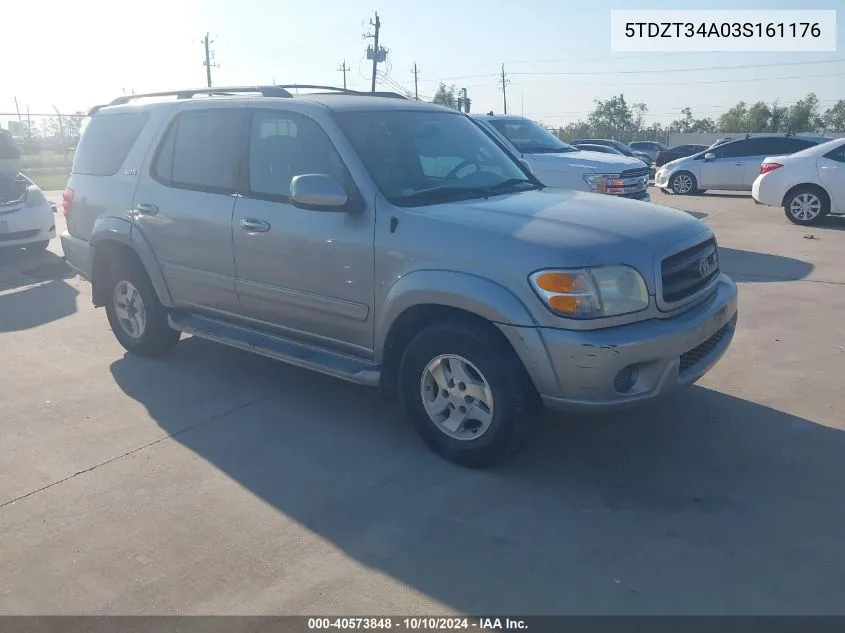 2003 Toyota Sequoia Sr5 V8 VIN: 5TDZT34A03S161176 Lot: 40573848