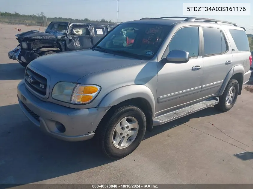 2003 Toyota Sequoia Sr5 V8 VIN: 5TDZT34A03S161176 Lot: 40573848