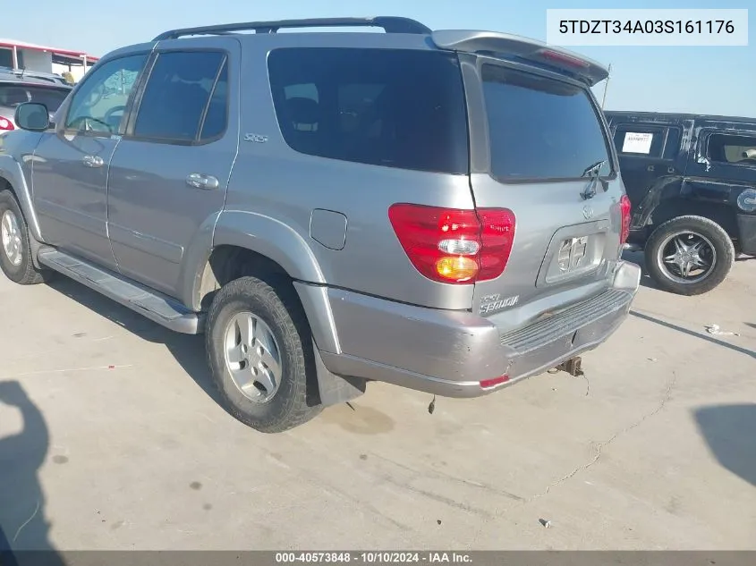 2003 Toyota Sequoia Sr5 V8 VIN: 5TDZT34A03S161176 Lot: 40573848