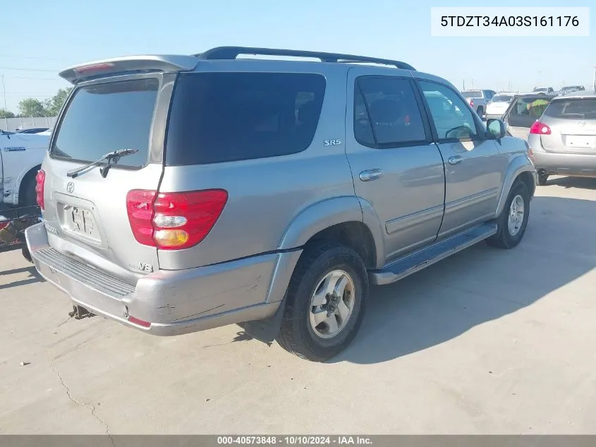 2003 Toyota Sequoia Sr5 V8 VIN: 5TDZT34A03S161176 Lot: 40573848