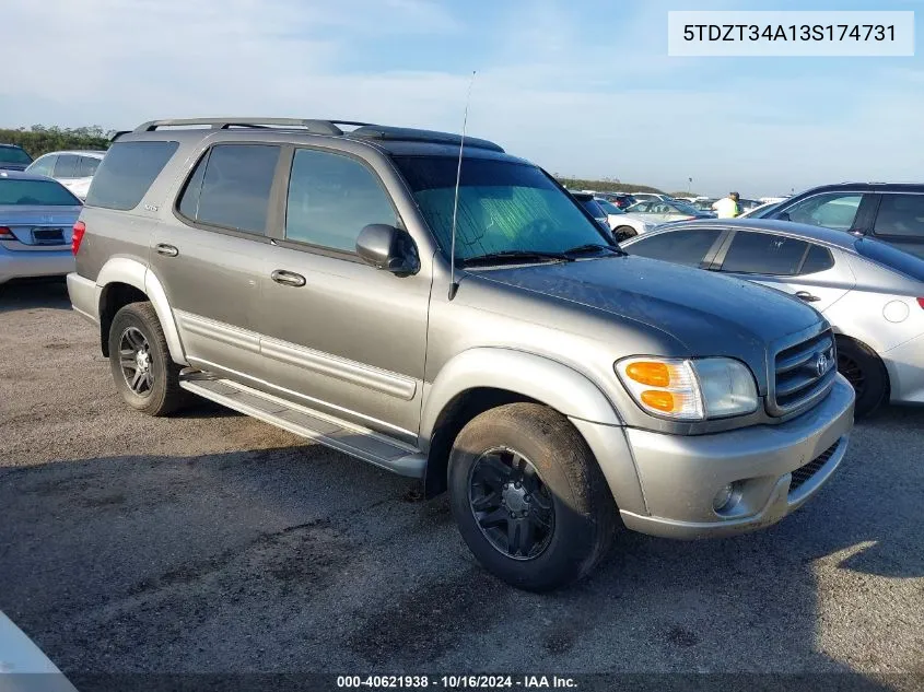 5TDZT34A13S174731 2003 Toyota Sequoia Sr5 V8