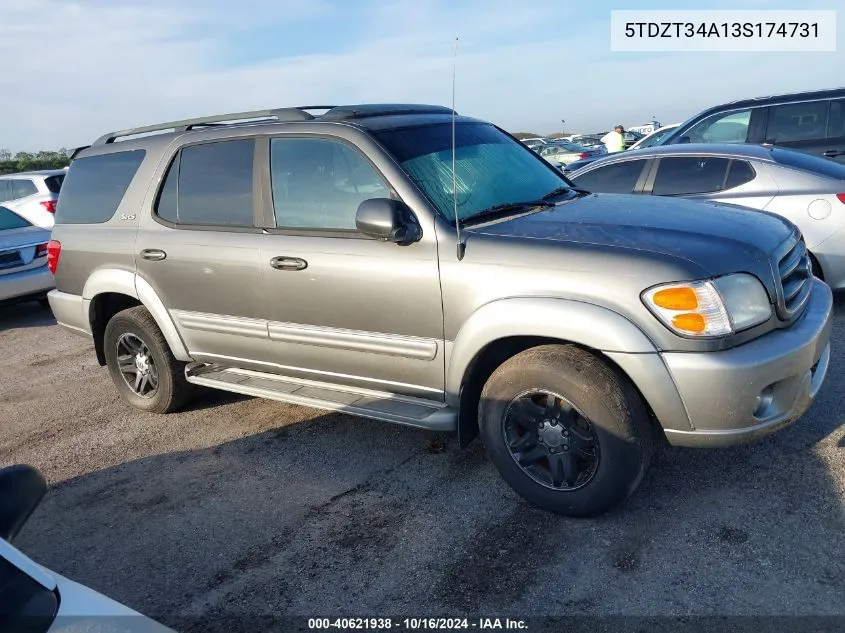 5TDZT34A13S174731 2003 Toyota Sequoia Sr5 V8