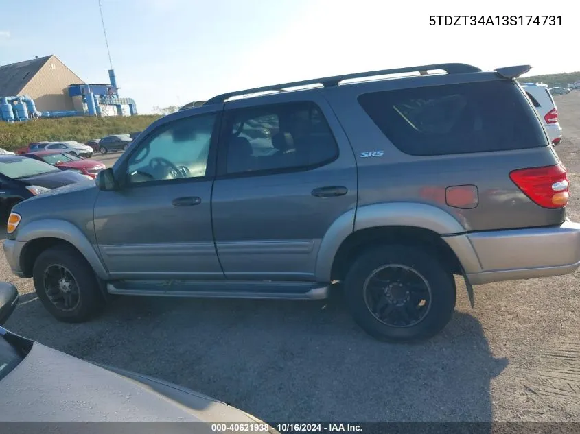 5TDZT34A13S174731 2003 Toyota Sequoia Sr5 V8