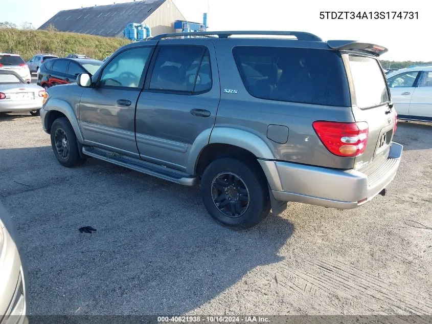 5TDZT34A13S174731 2003 Toyota Sequoia Sr5 V8