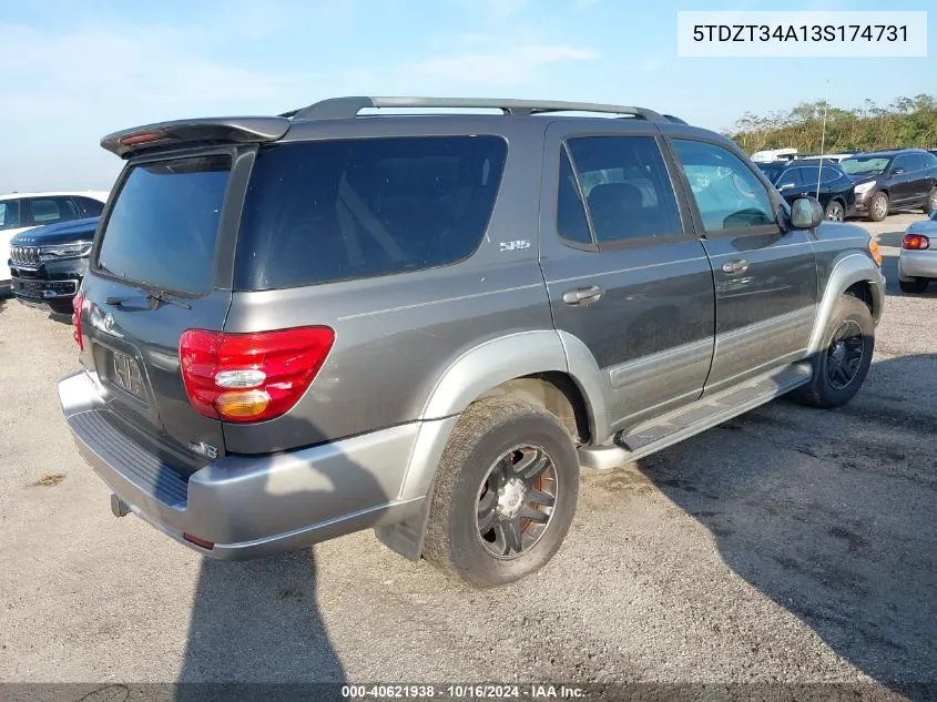 5TDZT34A13S174731 2003 Toyota Sequoia Sr5 V8