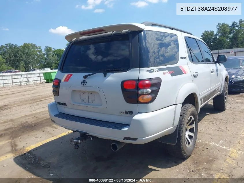 5TDZT38A24S208977 2004 Toyota Sequoia Limited V8