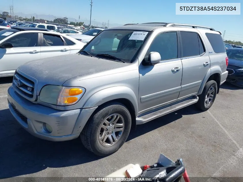 2004 Toyota Sequoia Limited V8 VIN: 5TDZT38A54S237034 Lot: 40141876