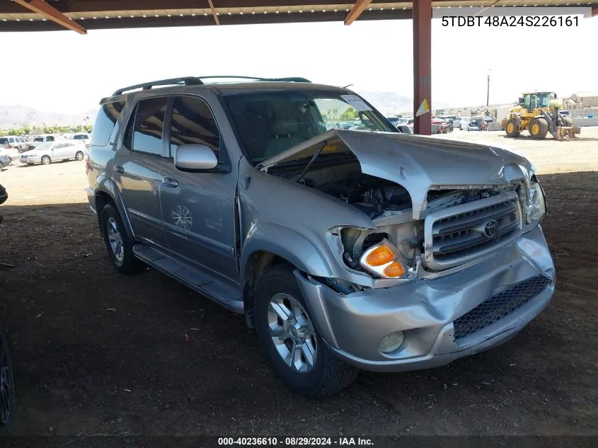 2004 Toyota Sequoia Limited V8 VIN: 5TDBT48A24S226161 Lot: 40236610