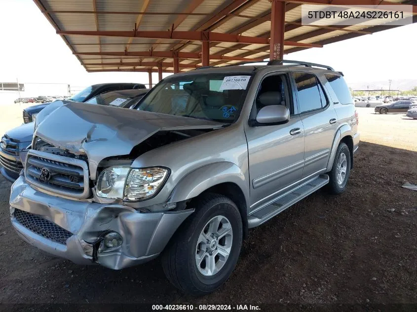 2004 Toyota Sequoia Limited V8 VIN: 5TDBT48A24S226161 Lot: 40236610