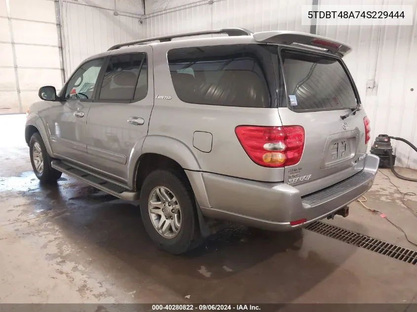 5TDBT48A74S229444 2004 Toyota Sequoia Limited V8