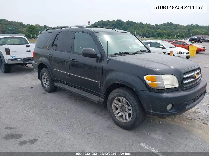 2004 Toyota Sequoia Limited V8 VIN: 5TDBT48A54S211167 Lot: 40321082