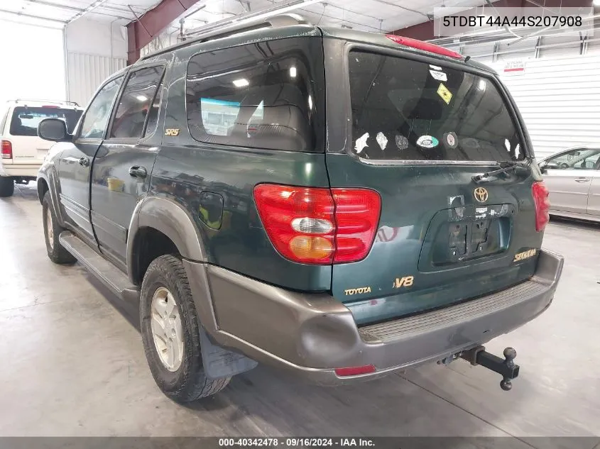 2004 Toyota Sequoia Sr5 V8 VIN: 5TDBT44A44S207908 Lot: 40342478