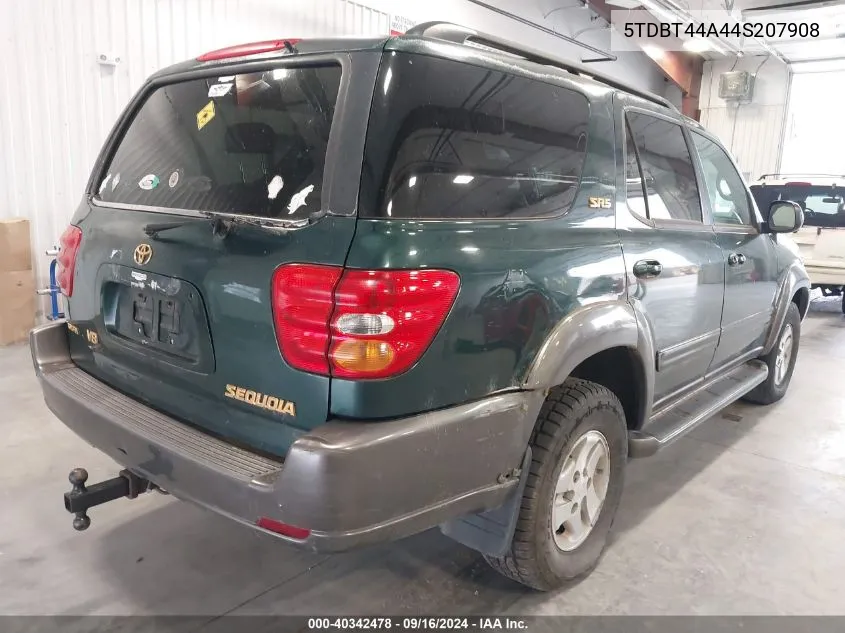 2004 Toyota Sequoia Sr5 V8 VIN: 5TDBT44A44S207908 Lot: 40342478