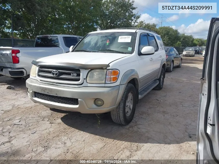 2004 Toyota Sequoia Sr5 V8 VIN: 5TDZT34A44S209991 Lot: 40348729