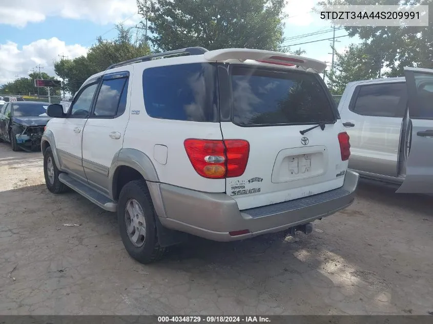 2004 Toyota Sequoia Sr5 V8 VIN: 5TDZT34A44S209991 Lot: 40348729