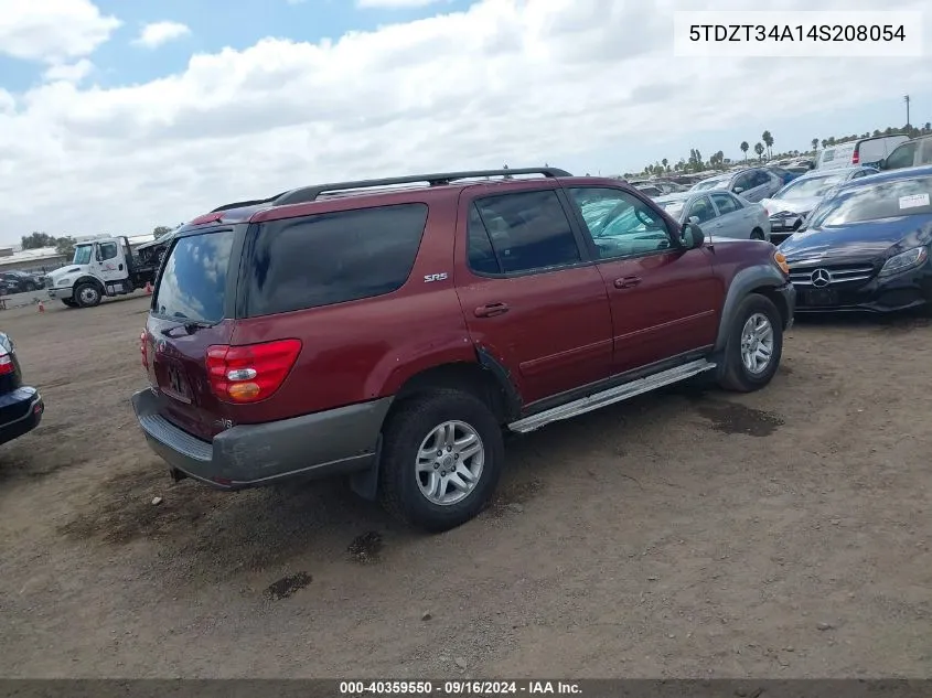 5TDZT34A14S208054 2004 Toyota Sequoia Sr5 V8