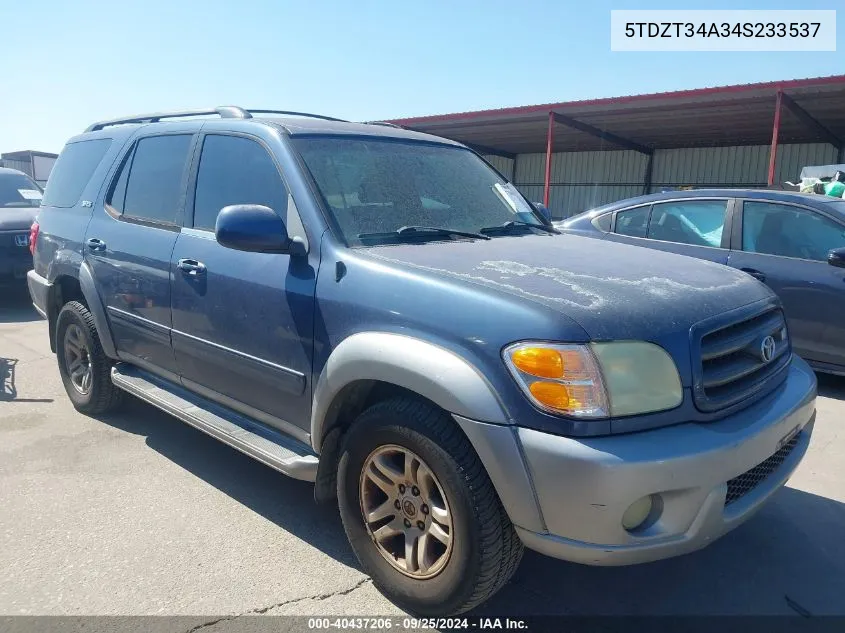 2004 Toyota Sequoia Sr5 V8 VIN: 5TDZT34A34S233537 Lot: 40437206