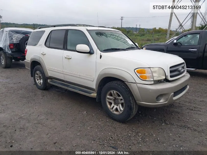 2004 Toyota Sequoia Sr5 V8 VIN: 5TDBT44A04S213169 Lot: 40485861