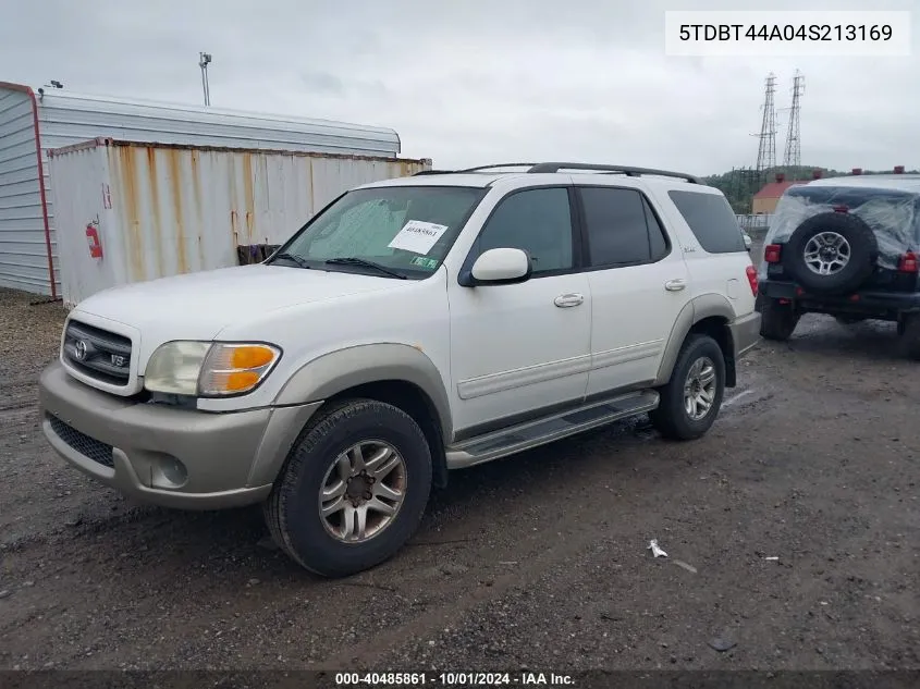 2004 Toyota Sequoia Sr5 V8 VIN: 5TDBT44A04S213169 Lot: 40485861