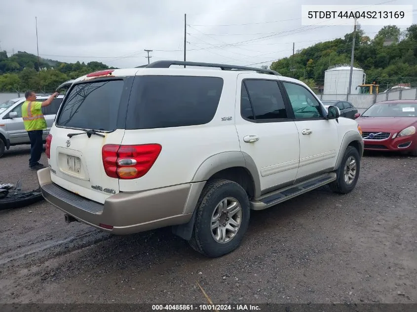 2004 Toyota Sequoia Sr5 V8 VIN: 5TDBT44A04S213169 Lot: 40485861