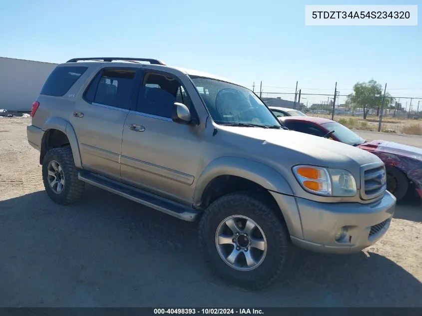 2004 Toyota Sequoia Sr5 V8 VIN: 5TDZT34A54S234320 Lot: 40498393