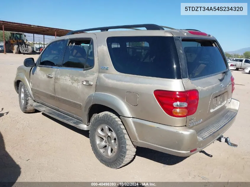 2004 Toyota Sequoia Sr5 V8 VIN: 5TDZT34A54S234320 Lot: 40498393