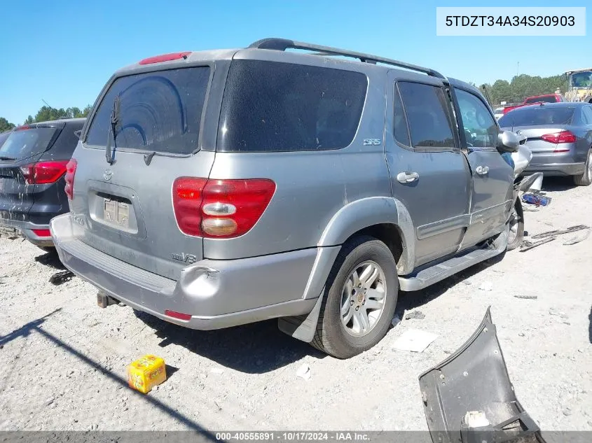 2004 Toyota Sequoia Sr5 V8 VIN: 5TDZT34A34S20903 Lot: 40555891