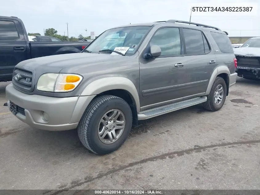 2004 Toyota Sequoia Sr5 V8 VIN: 5TDZT34A34S225387 Lot: 40620014